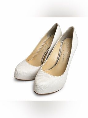 Jessica Simpson White Heels